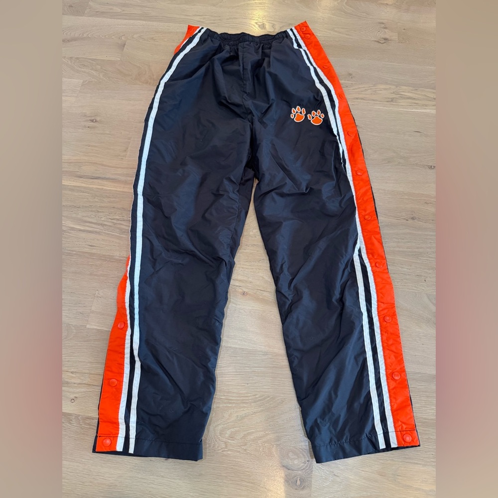 Vintage Holloway Side Snap Athletic Track Pants Orange/Black large
